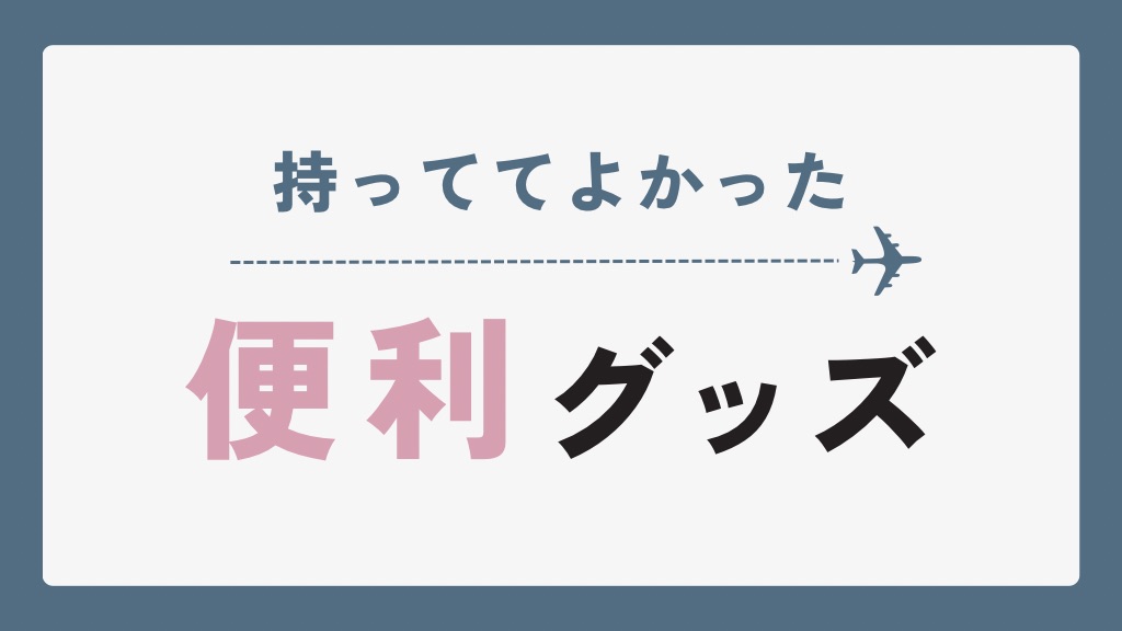 飛行機内でゲームをするときにあると便利なグッズ